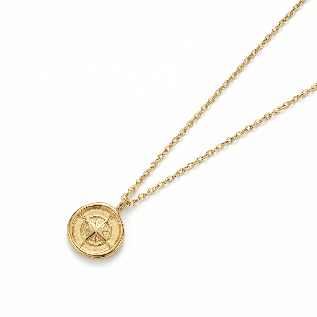 COMPASS COIN NECKLACE