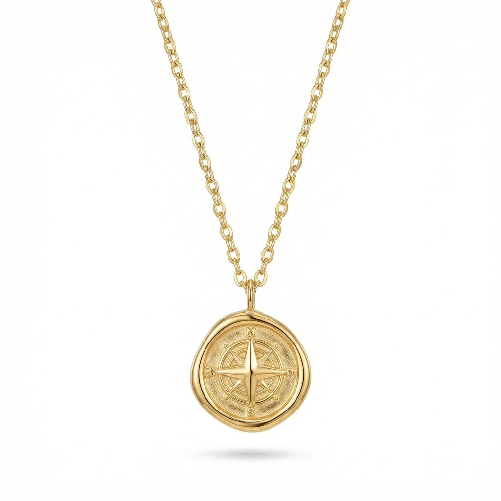 COMPASS COIN NECKLACE