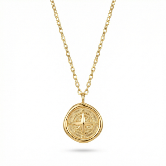COMPASS COIN NECKLACE